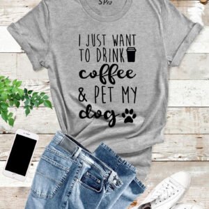 Drink-Coffee -and-Pet-My-Dog-T-Shirt-Grey