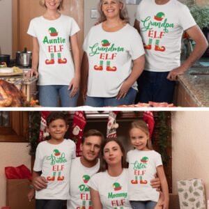 Elf Matching Family Christmas T Shirt
