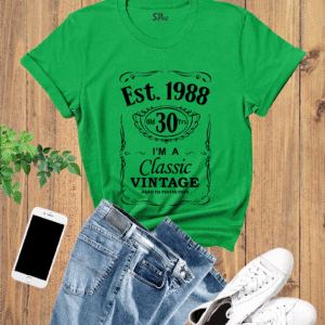 Est 1988 30 Years Old Birthday Tshirt