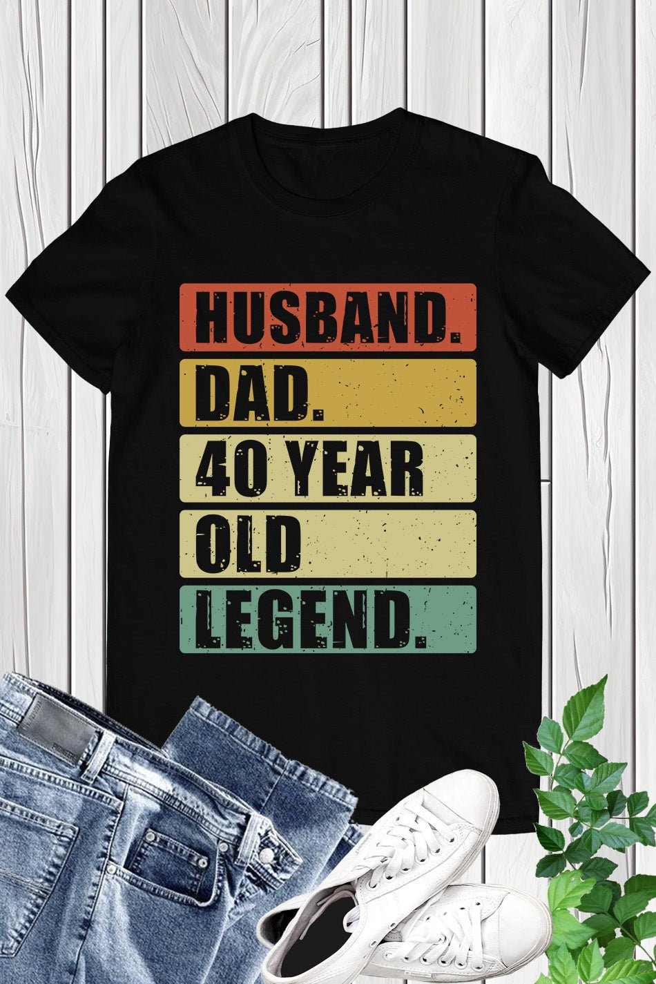 Husband Dad 40 Years Old Legend Shirt