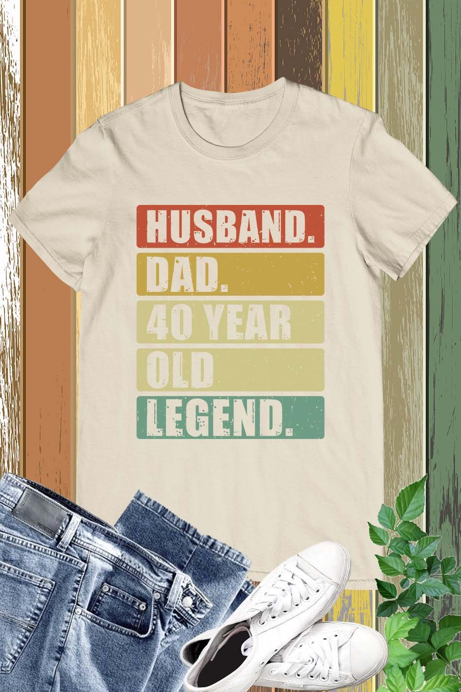 Husband Dad 40 Years Old Legend Shirt - Image 14