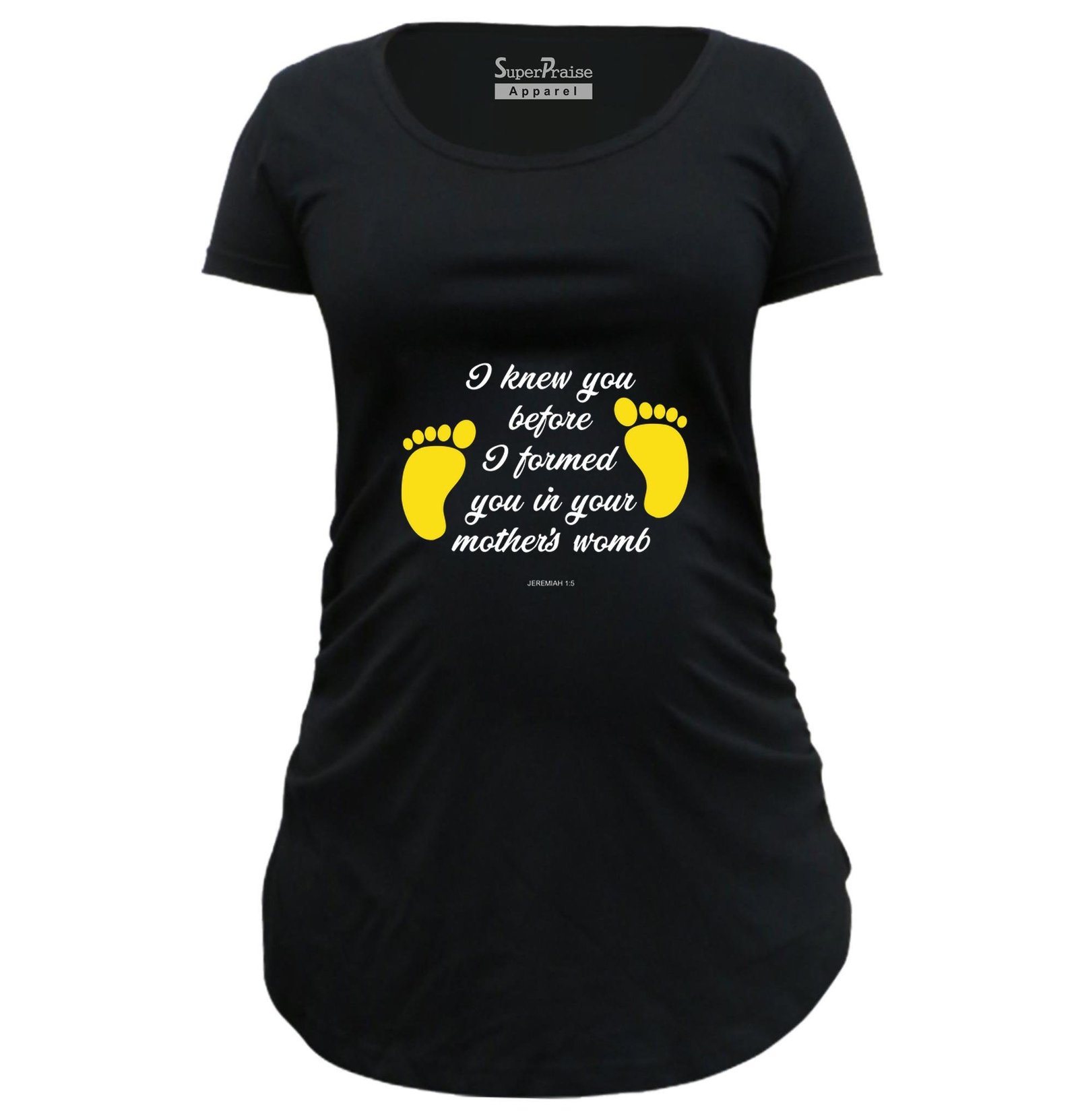 Jeremiah 1:5 Christian Maternity T Shirt - Image 2