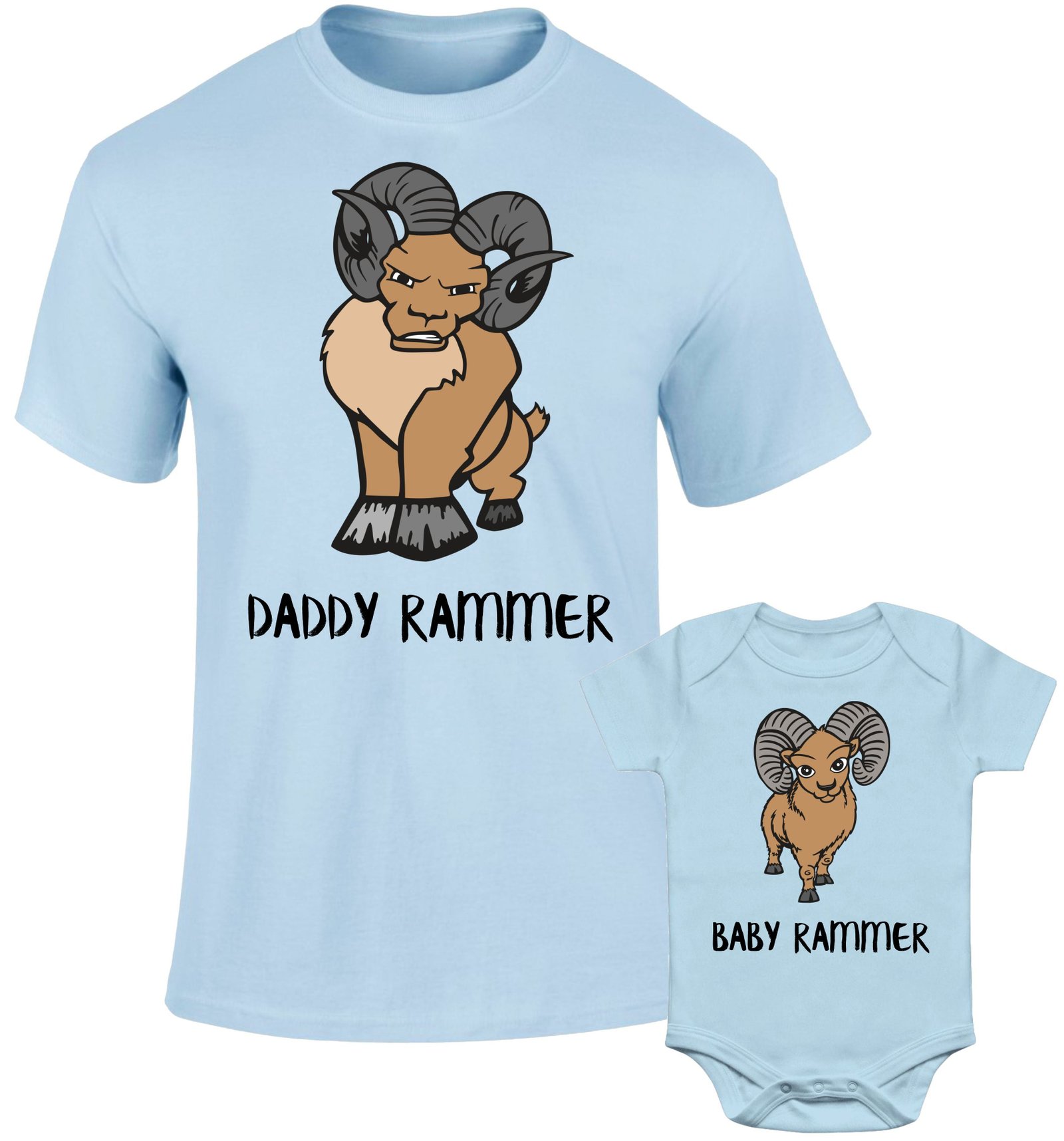 Father Daddy Daughter Dad Son Matching T shirts Daddy Baby Rammer Ram - Image 2