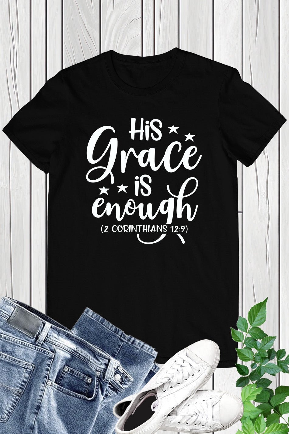 His Grace is Enough Bible Verse T Shirts - Image 5