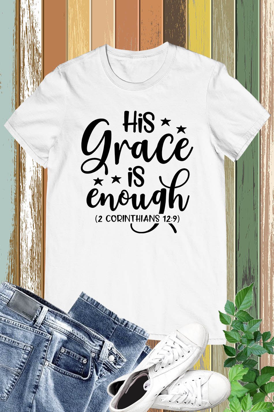 His Grace is Enough Bible Verse T Shirts - Image 3