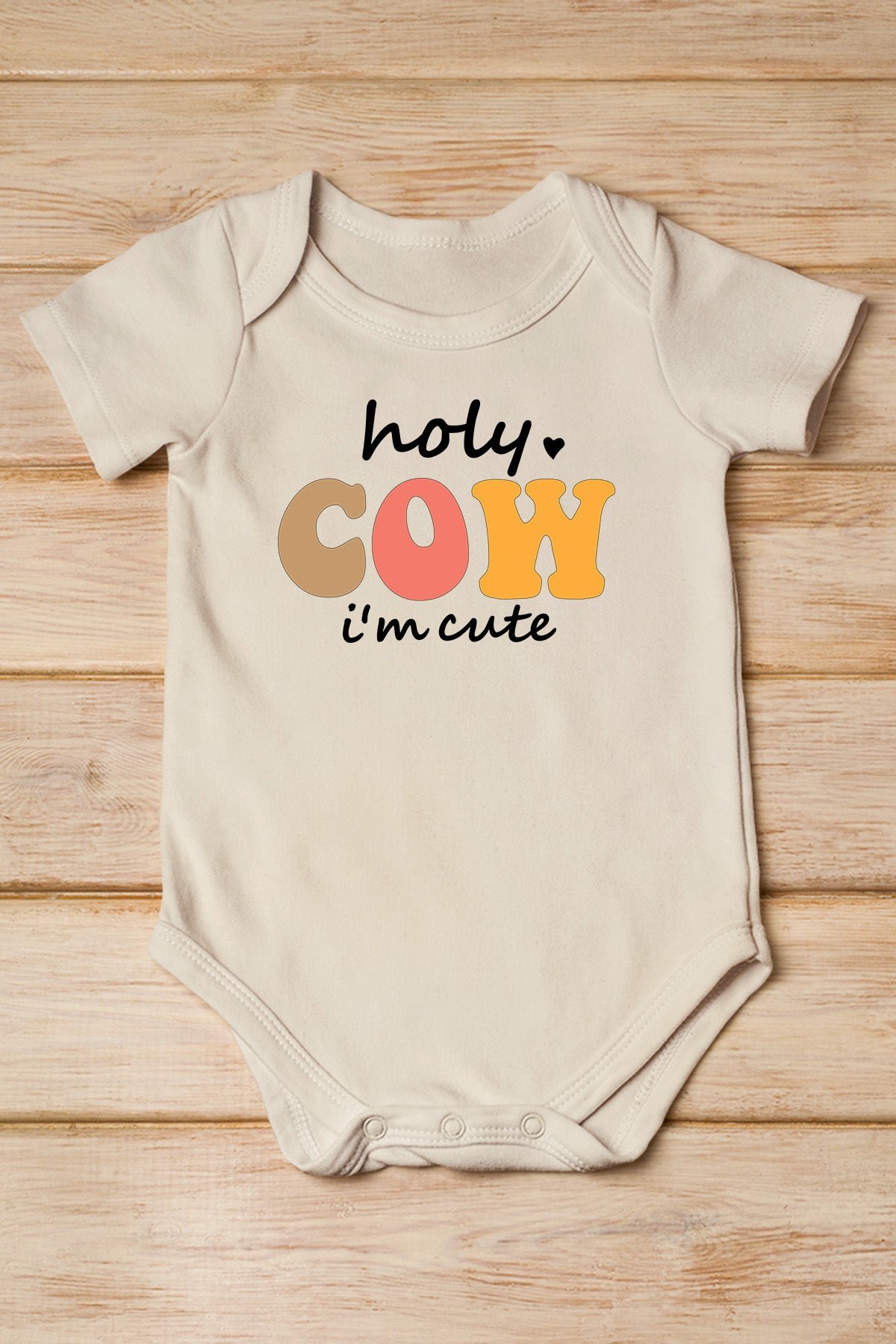 Holy Cow I'm Cute Baby Bodysuit - Image 4