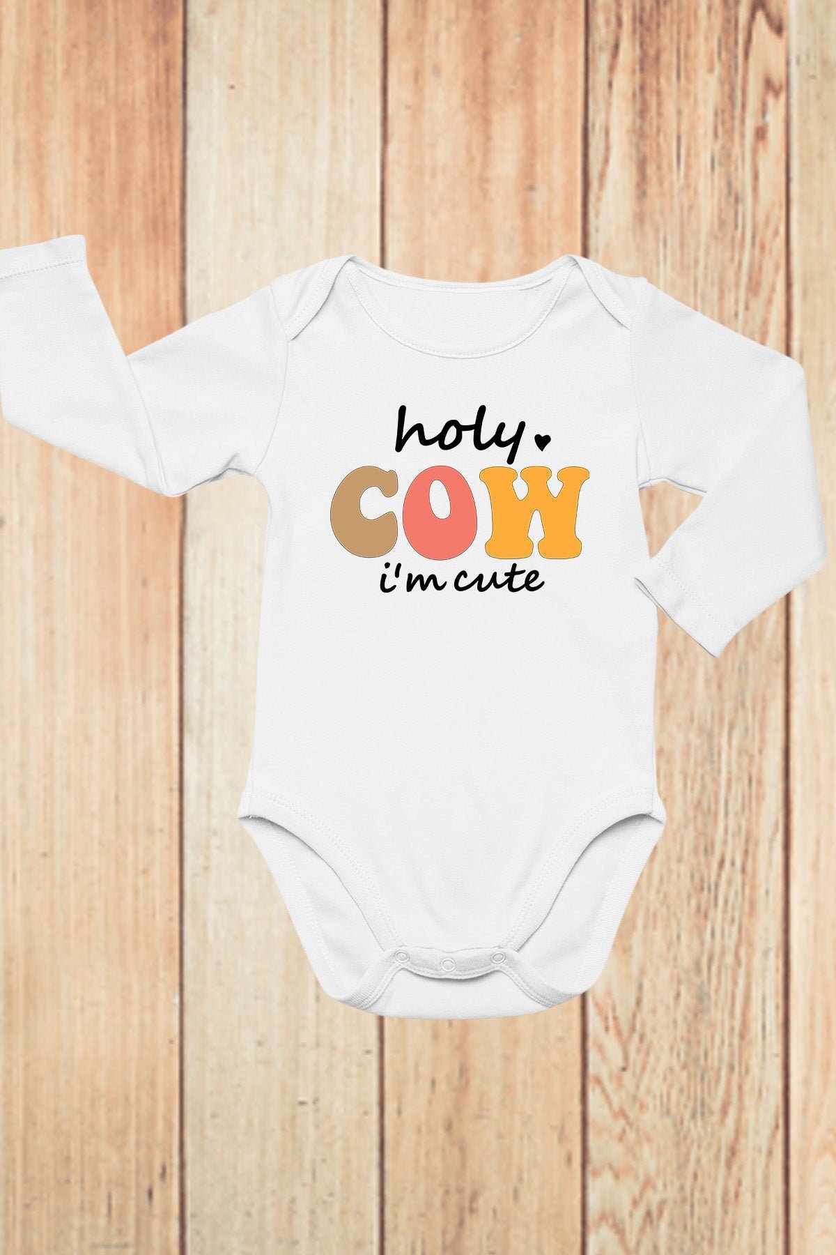 Holy Cow I'm Cute Baby Bodysuit - Image 3