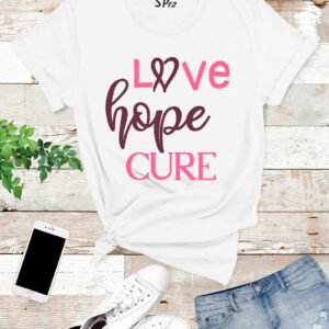 Hope-Love-Cure-Breast-Cancer-T-Shirt-White
