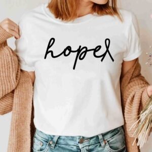 Hope Pink Ribbon Breast Cancer Support Squad Awareness Fighter T Shirt