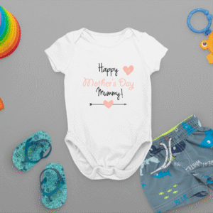 Happy First Mother's Day Mummy Cute Baby Bodysuit Short Sleeves and Long Sleeves