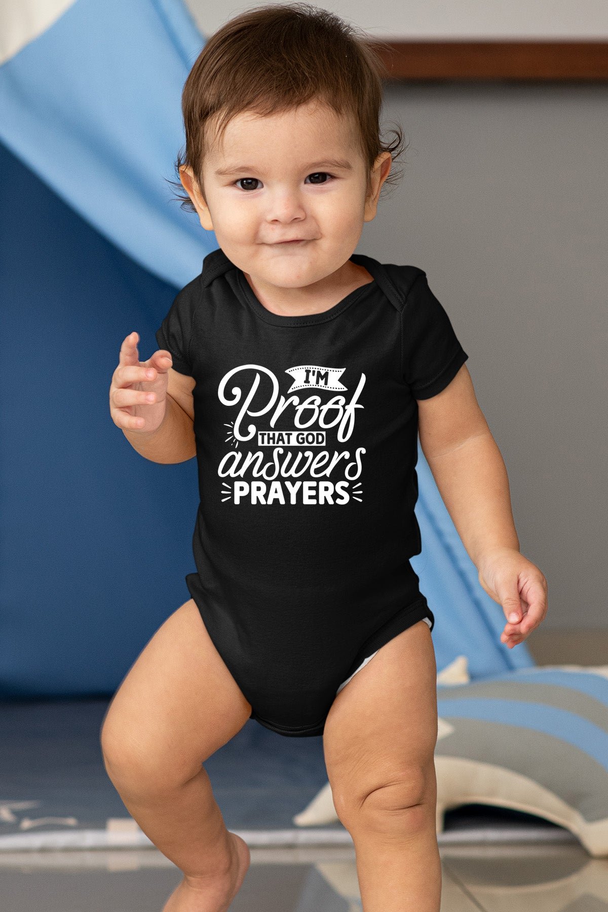 I'm proof That God Answered Prayers Baby Bodysuit - Image 3