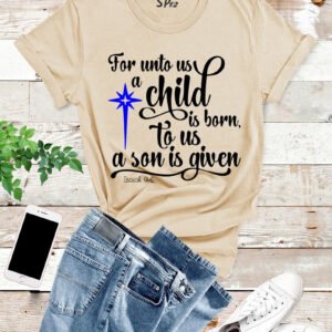 Isaiah-9- 6 -Christmas-T-Shirt-Beige