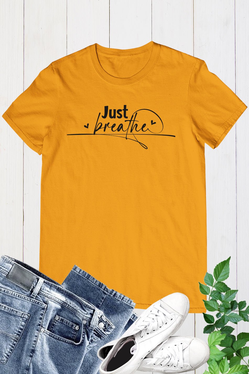 Just Breathe Christian Tee Shirt - Image 5