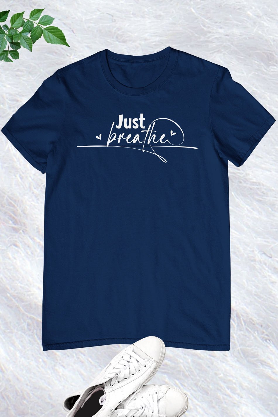 Just Breathe Christian Tee Shirt - Image 2