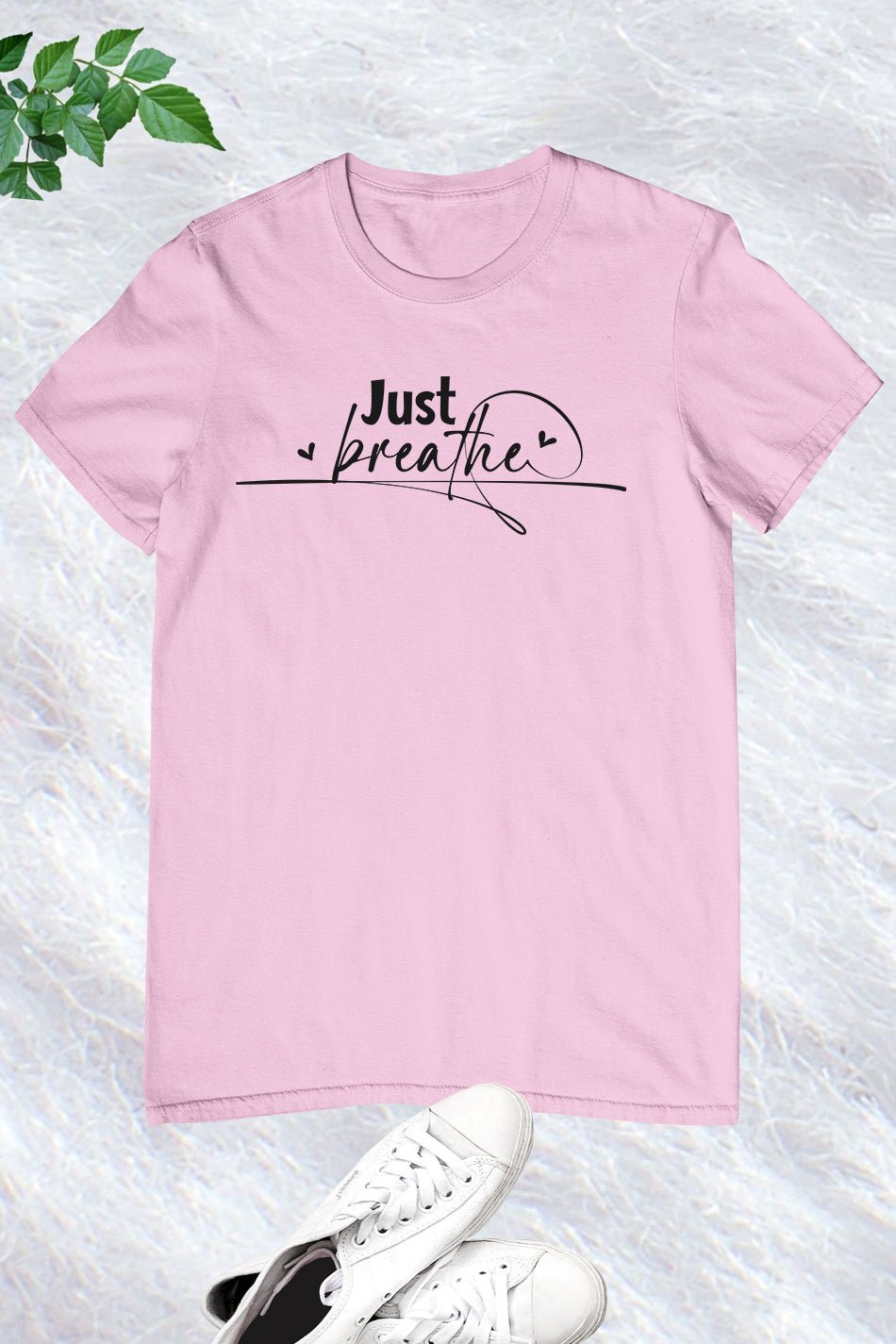 Just Breathe Christian Tee Shirt - Image 4