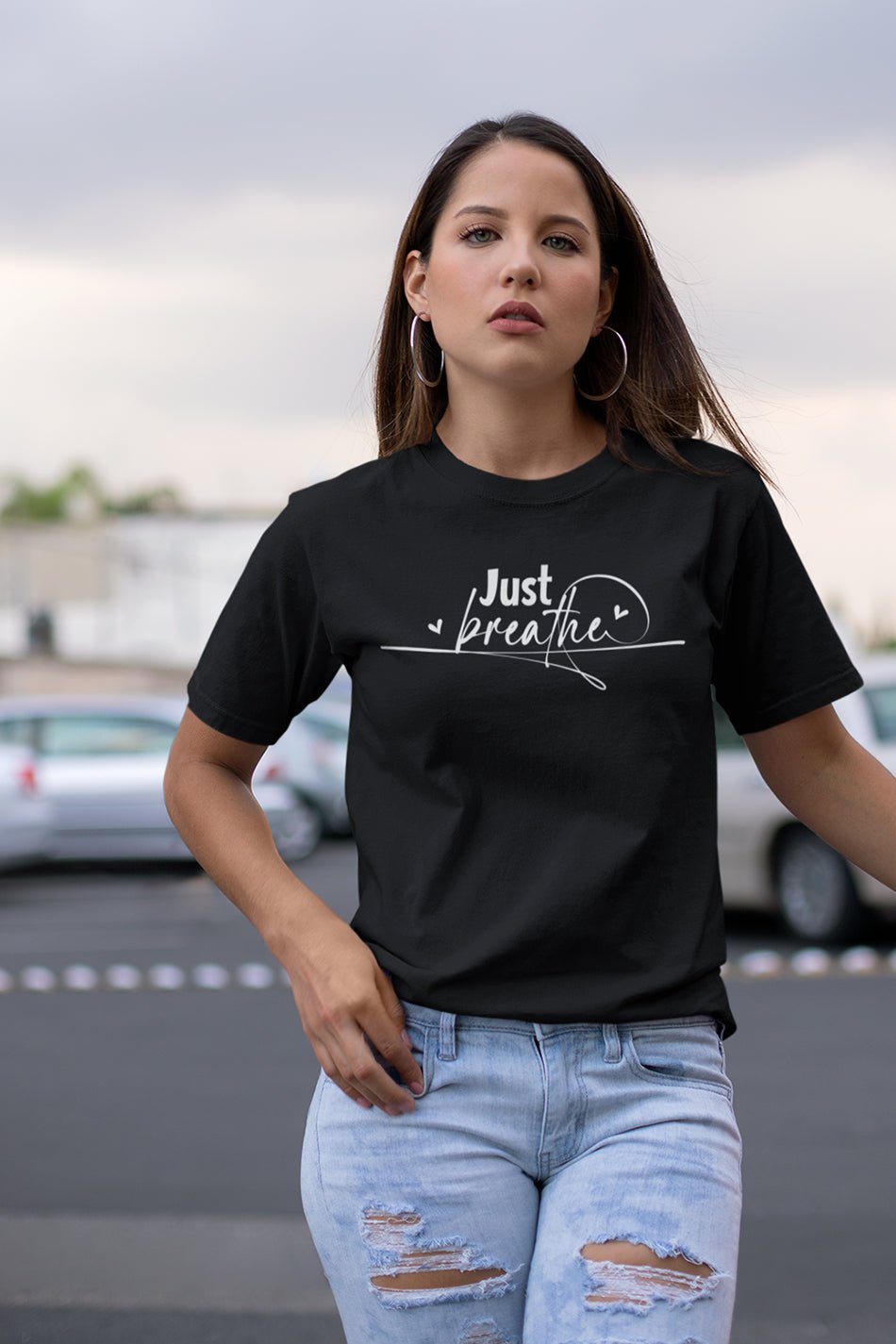 Just Breathe Christian Tee Shirt