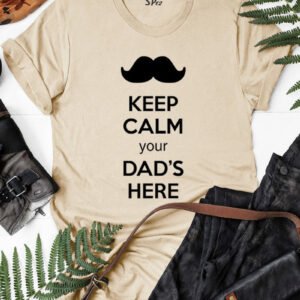 Keep-Calm-Mustache-Dad-T-Shirt-Beige
