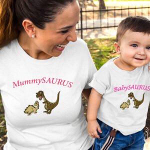 Mommysaurus Babysaurus Dinosaur Mommy Baby Son T-Shirt