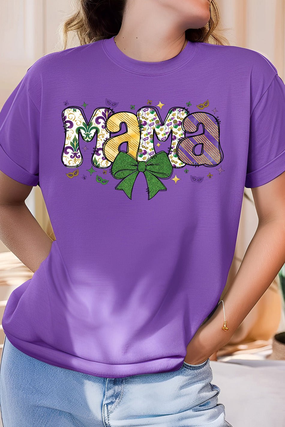 Mardi Gras Mama Shirt Parade Queen Mother Mom