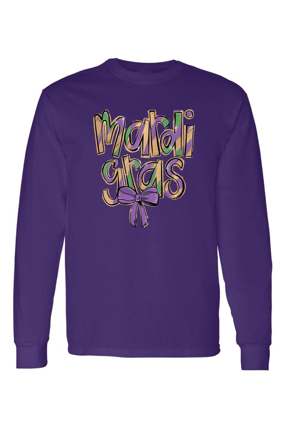 Mardi Gras Shirt Coquette Purple Bow Costume