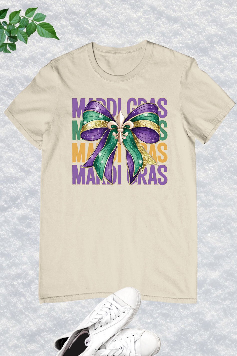 Mardi Gras Shirt Ladies Coquette Bow Glitter Parade Costume