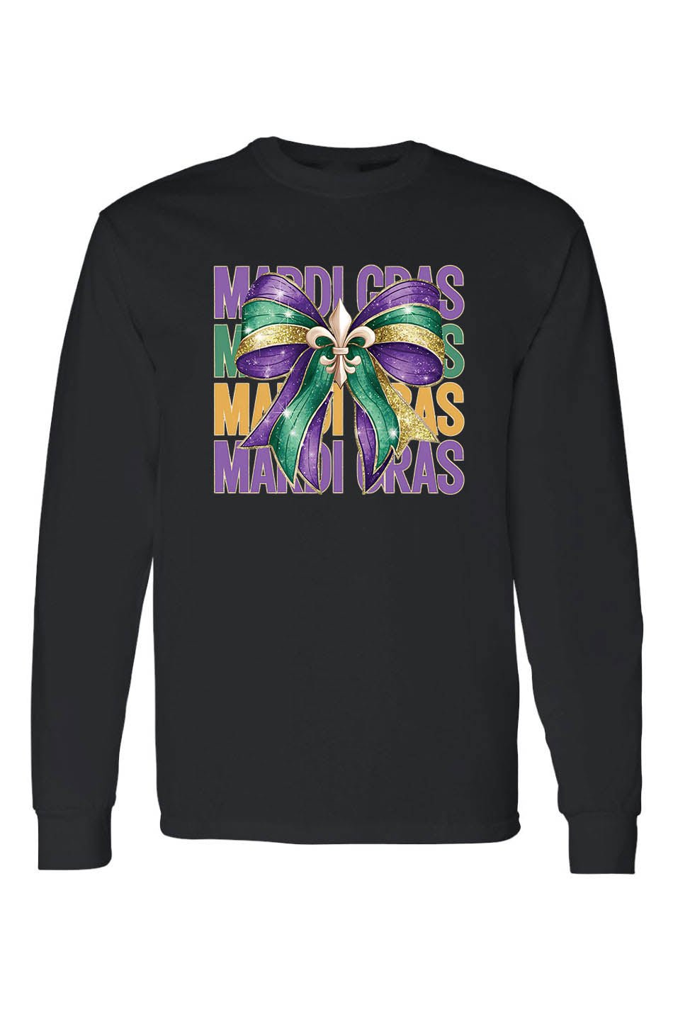 Mardi Gras Shirt Ladies Coquette Bow Glitter Parade Costume