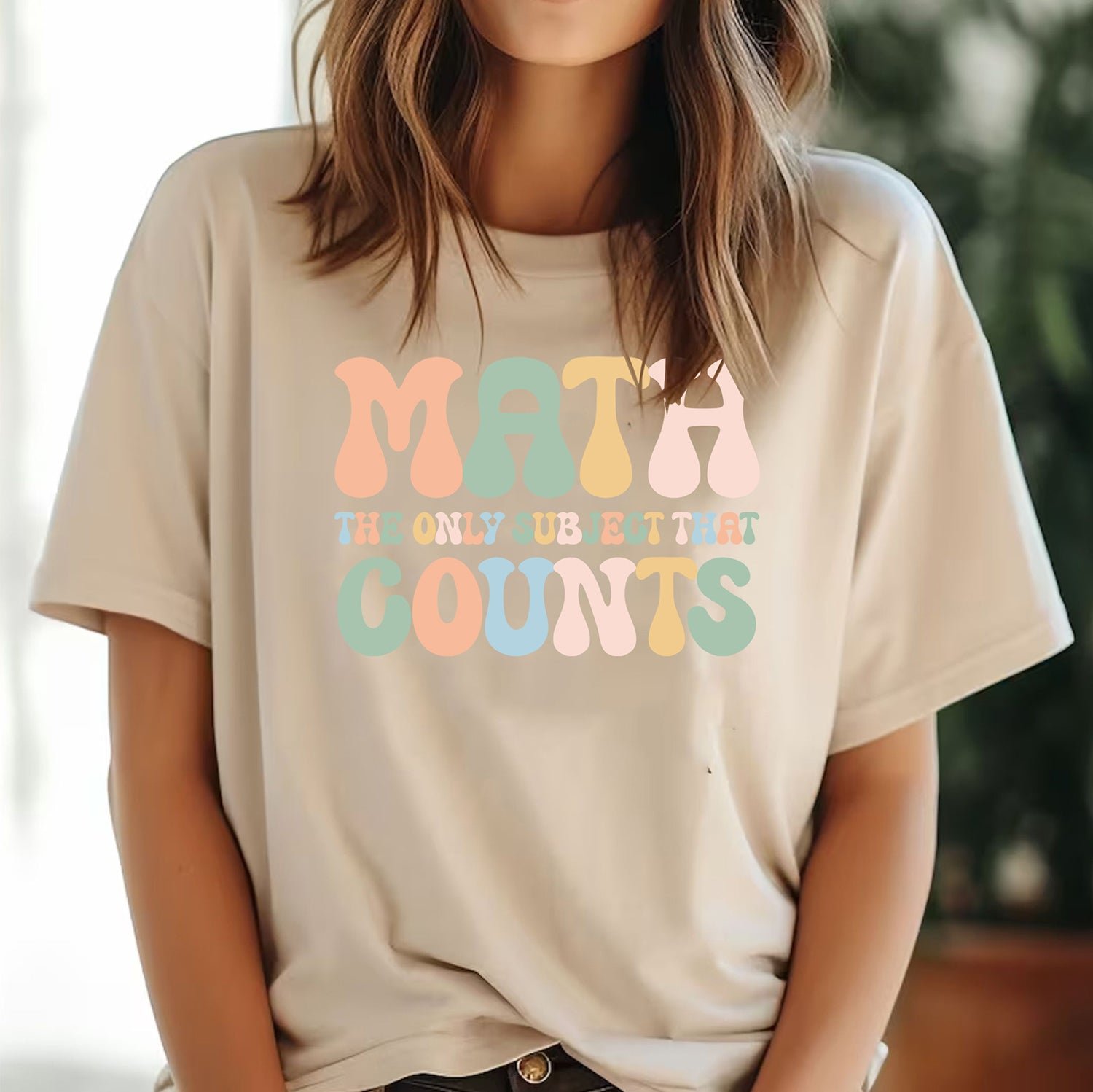 Math The Only Subject That Counts Mathematics Funny Math Teacher Shirt - Image 2
