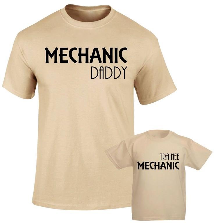 Mechanic daddy and Trainee Mechanic Family Matching T shirt - Image 2