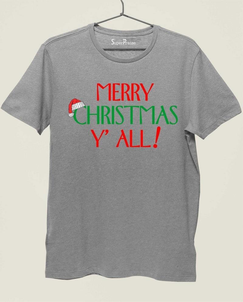 Christian T Shirt Merry Christmas Y' All Holiday - Image 3