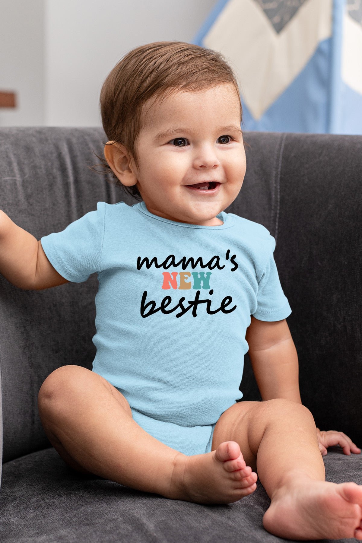 Mama's New bestie Baby Bodysuit - Image 2