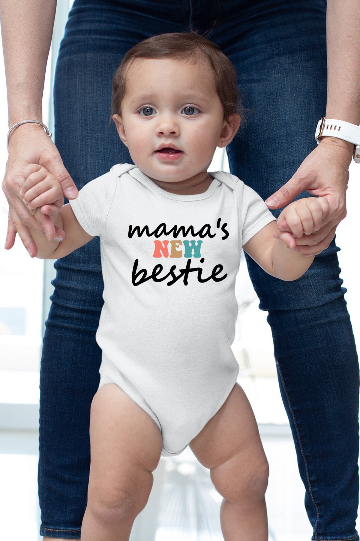 Mama's New bestie Baby Bodysuit