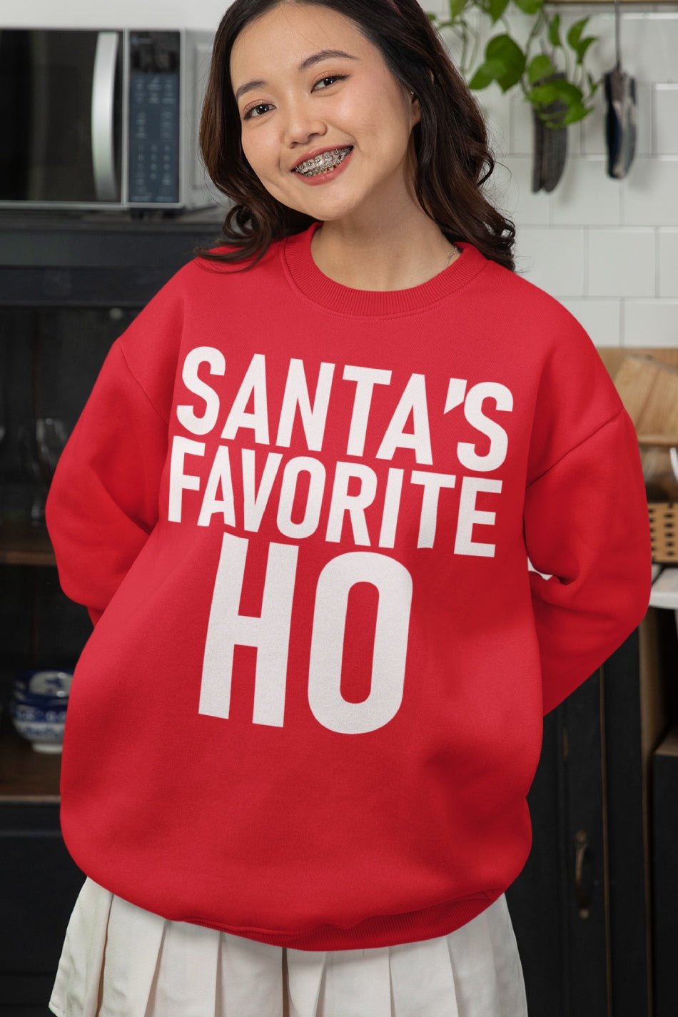 Santa's Favorite Ho Trendy Christmas Sweatshirt - Image 2