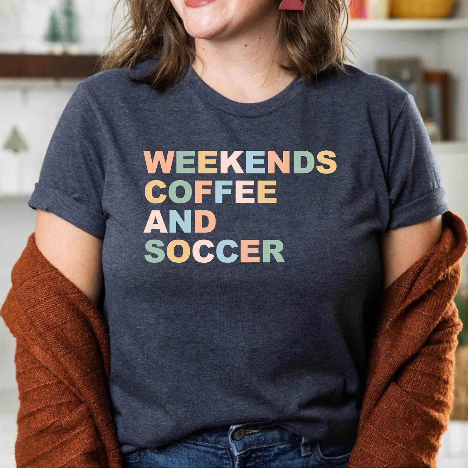 Funny Weekends Coffee And Soccer Sport Shirt With Sayings Unisex Shirt - Image 6