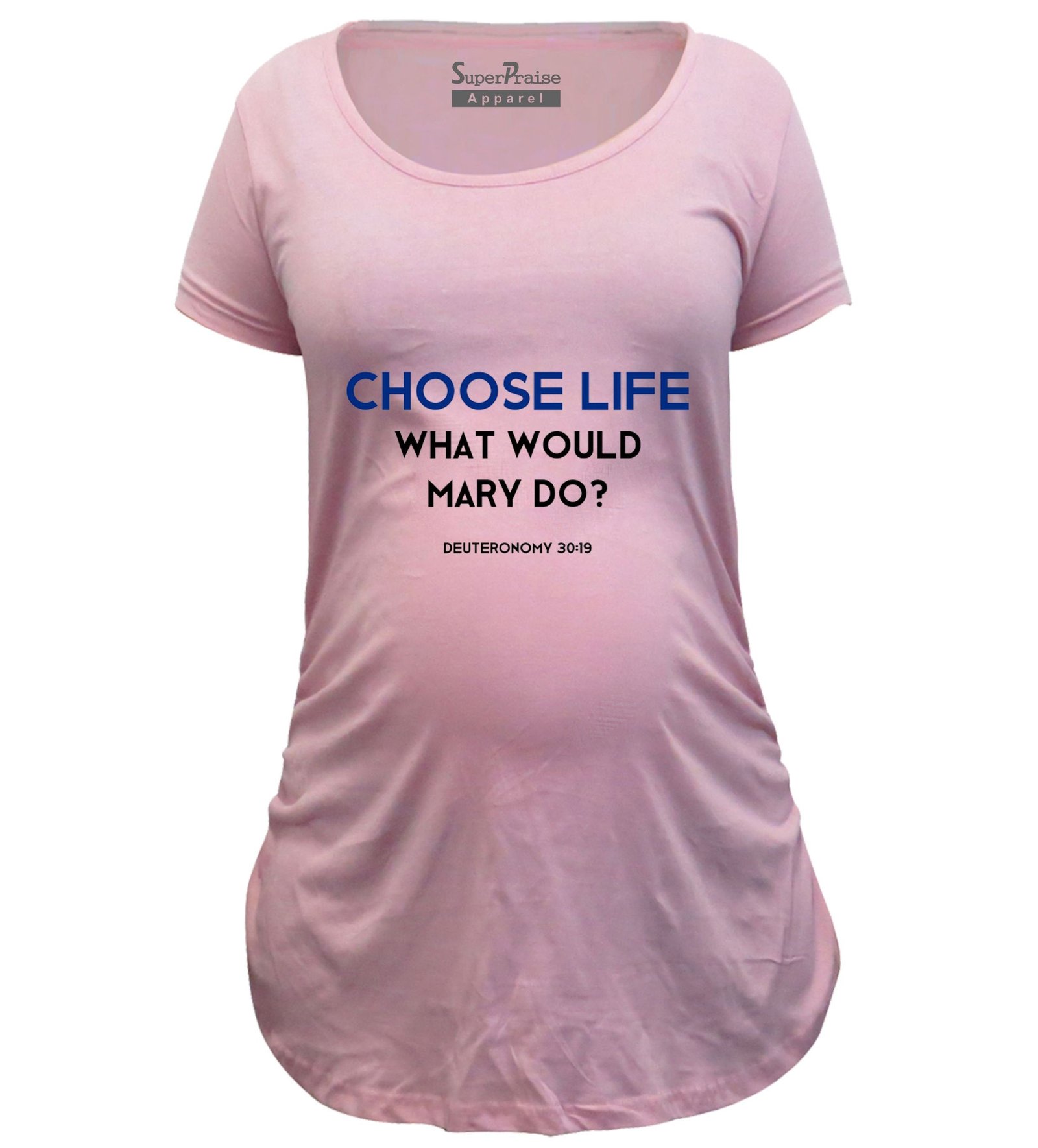 Choose Life Christian Maternity T Shirt - Image 2