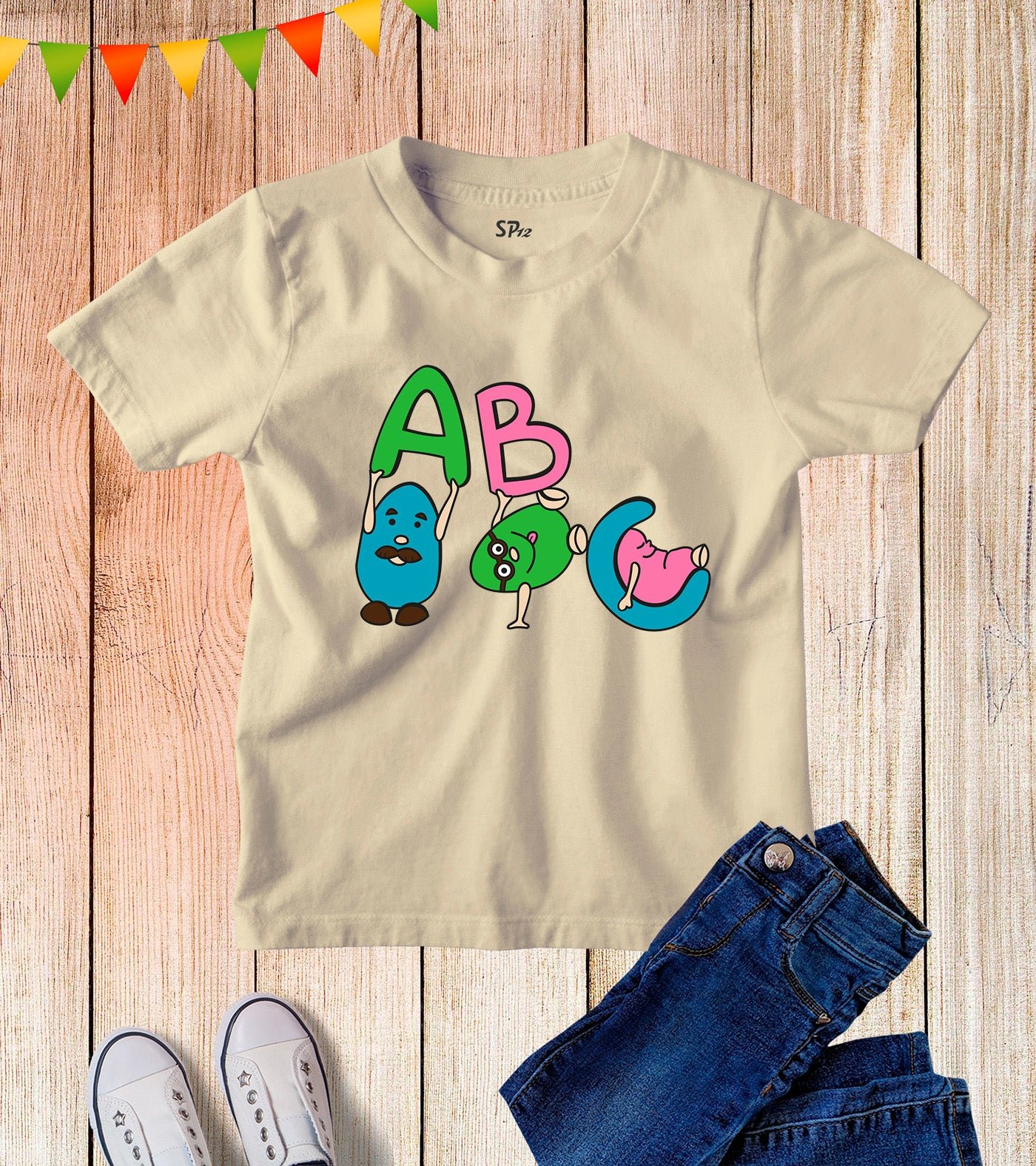 Kids ABC Alphabet Eggs Nursery Graphic T Shirt