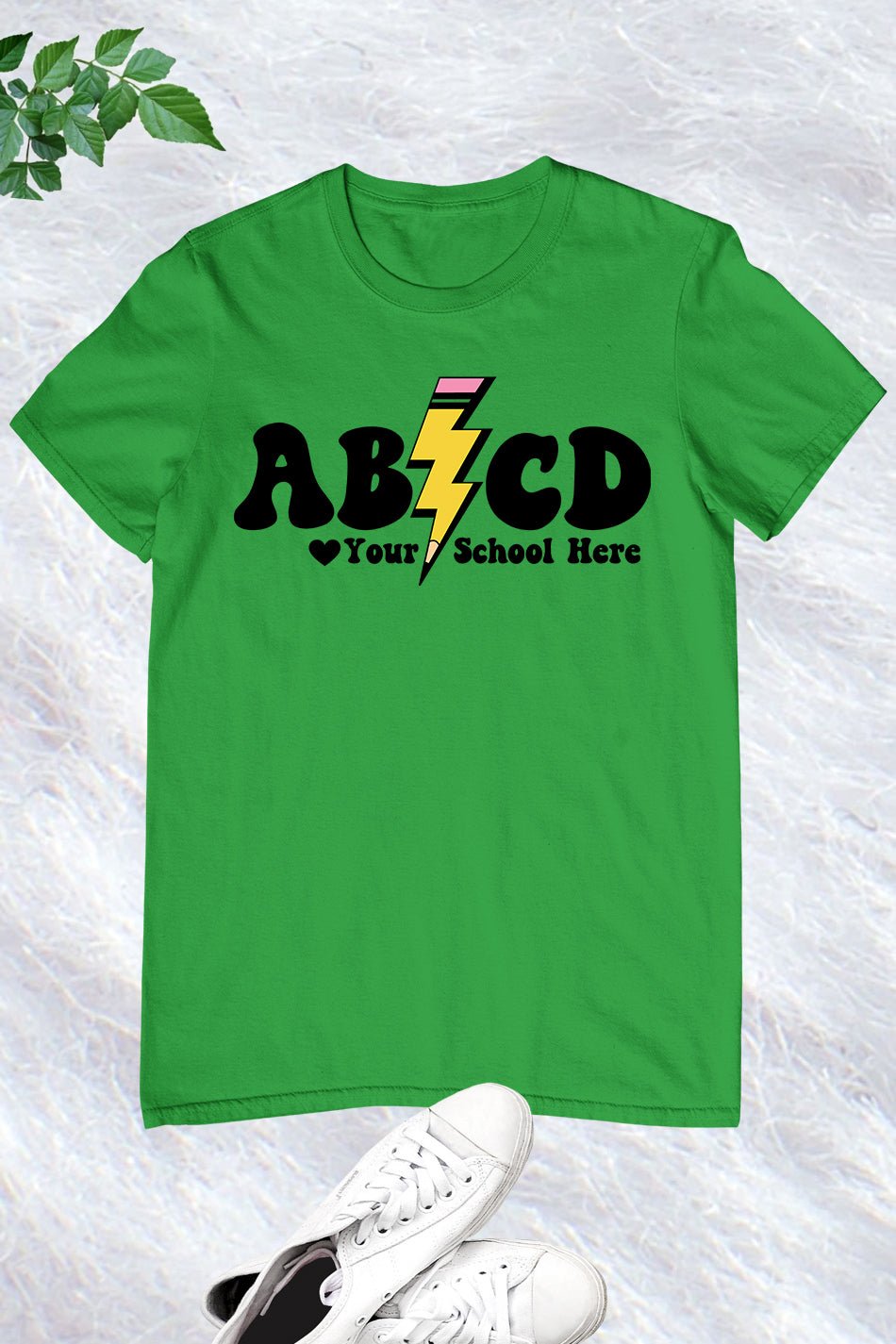 ABCD Superpower Custom Teacher T Shirt With School Name