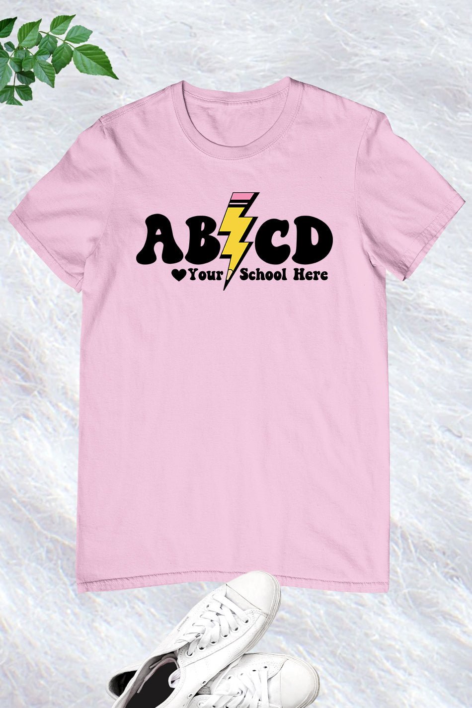 ABCD Superpower Custom Teacher T Shirt With School Name