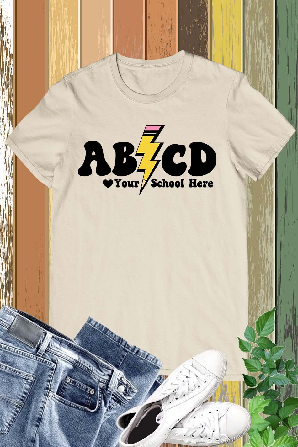 ABCD Superpower Custom Teacher T Shirt With School Name - Image 14