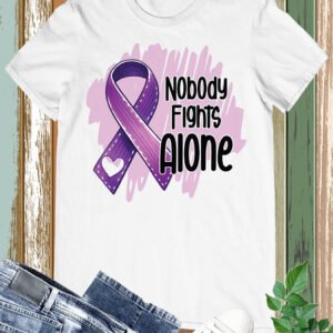 Alzheimers Awareness Nobody Fights Alone Tees