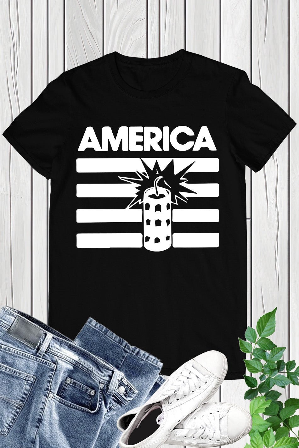 America Firework 4th Of July Flag Shirt