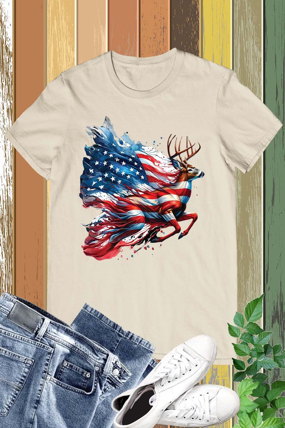 America Buck Deer Hunting T Shirts - Image 7