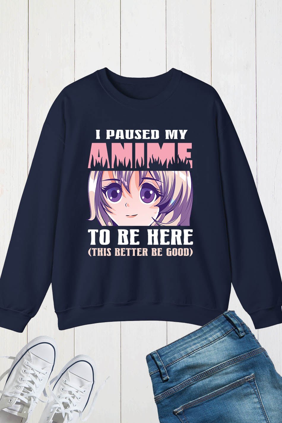 I Paused My Anime To Be Here Sweatshirt - Image 2