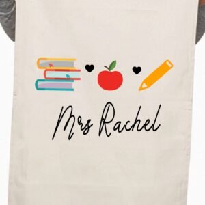 Book Lover Teacher Appreciation Custom Thank You Kitchen Table Tea Towel