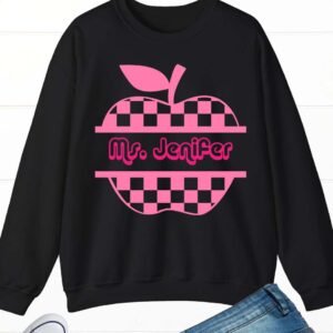 Custom Teacher Sweatshirt With Apple
