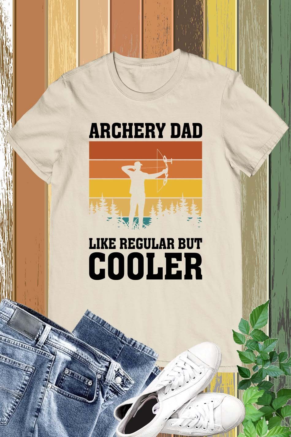 Archery Hunting Shirt Dad Like Regular But Cooler Tee - Image 5