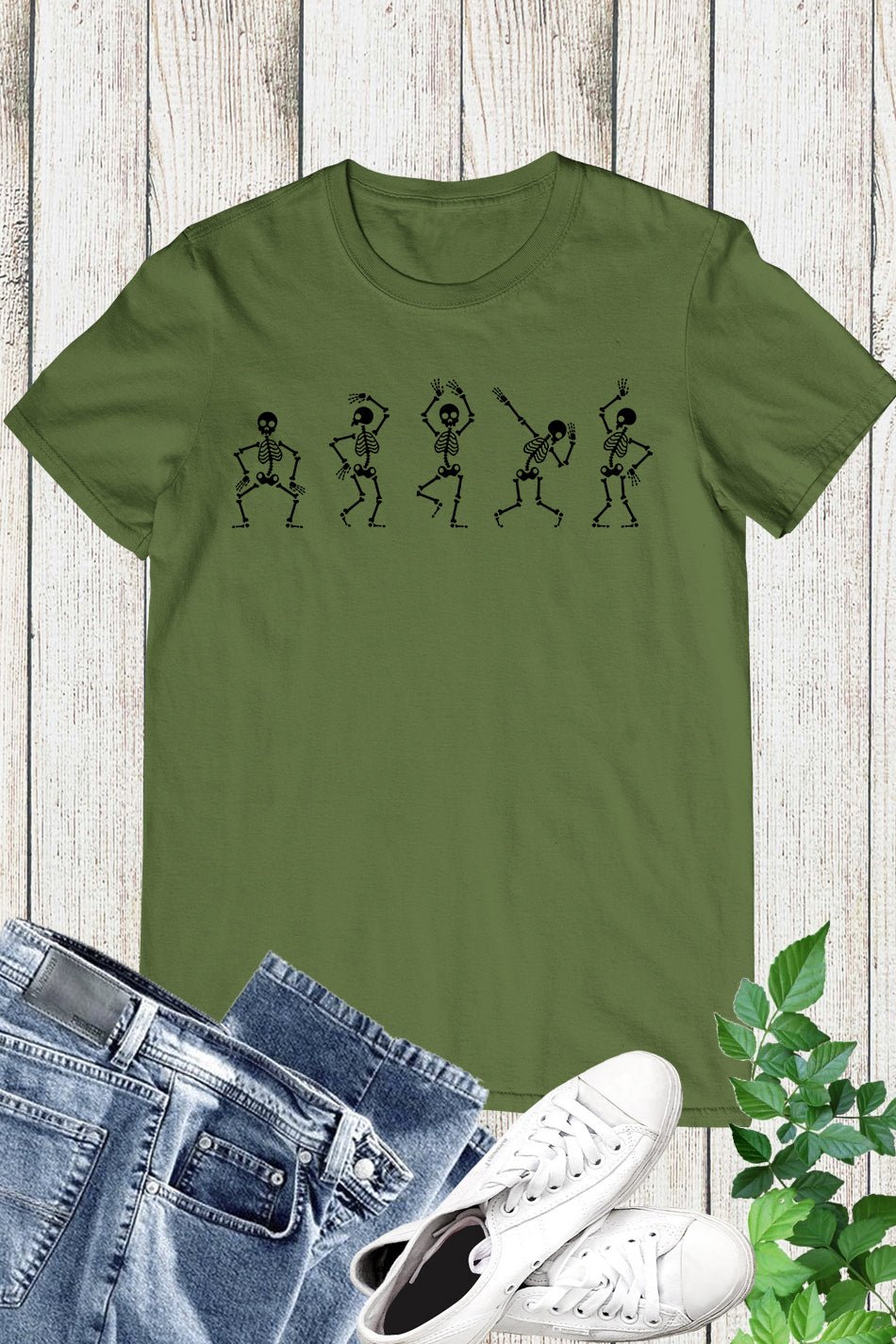 Dancing Skeleton Halloween Shirt - Image 7