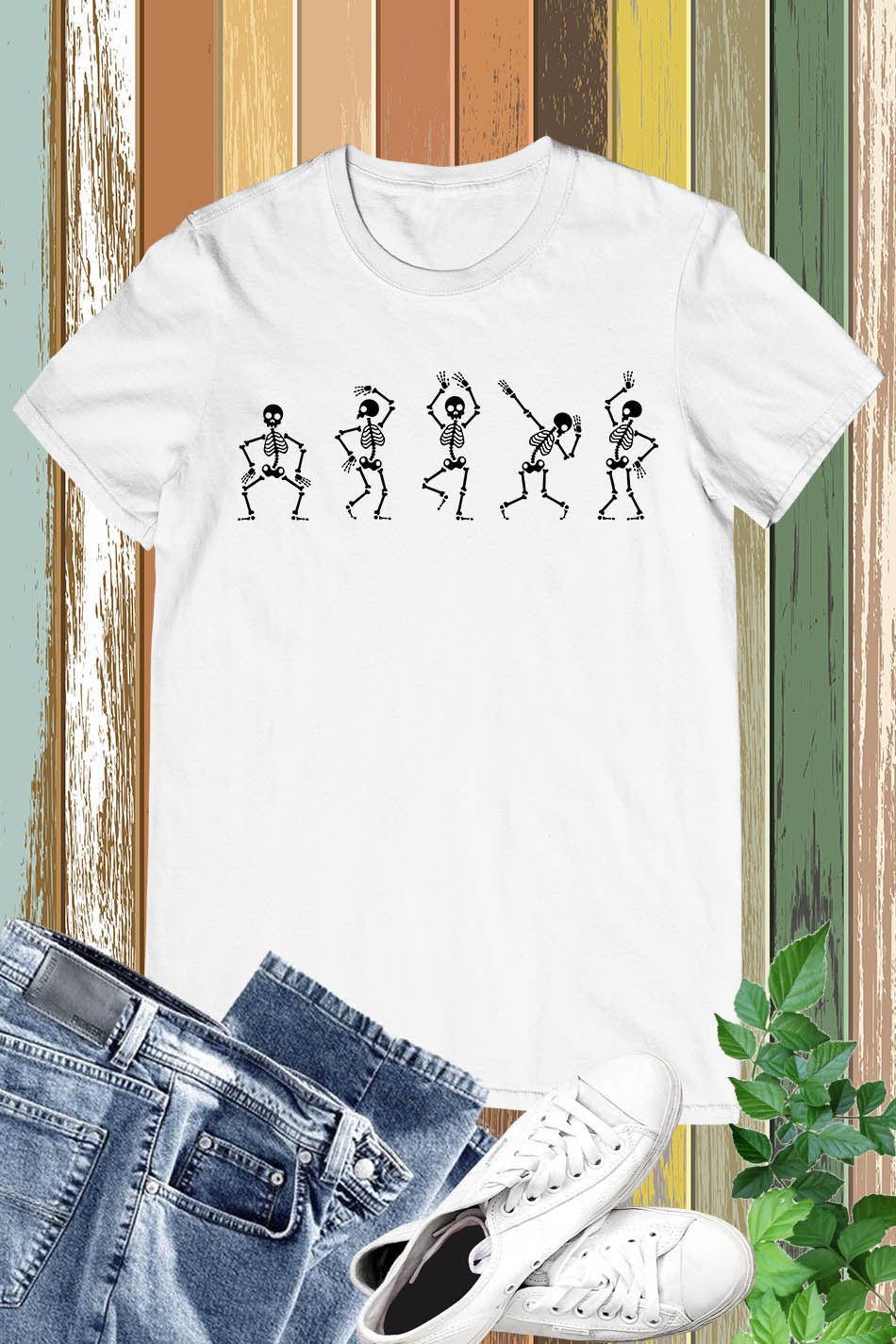 Dancing Skeleton Halloween Shirt - Image 13