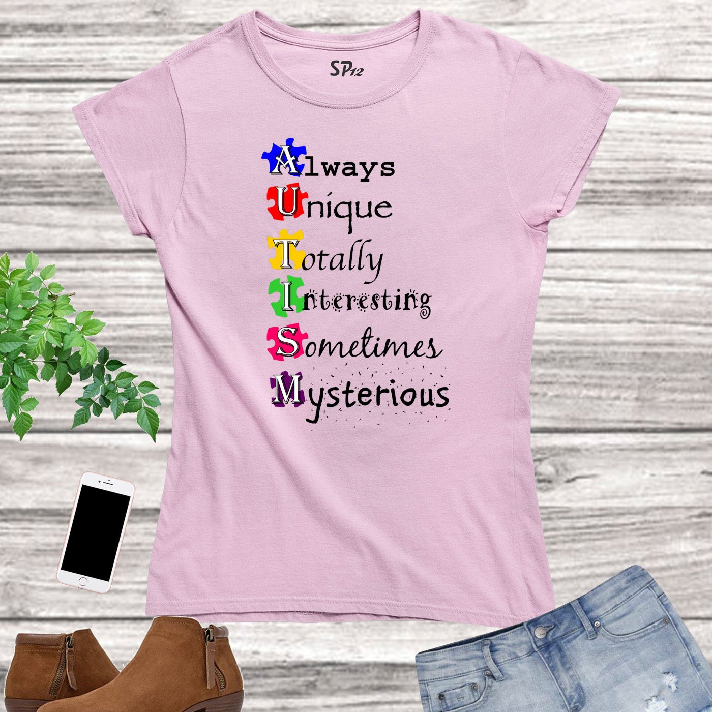 Autism Always Unique Mysterious Women T Shirt