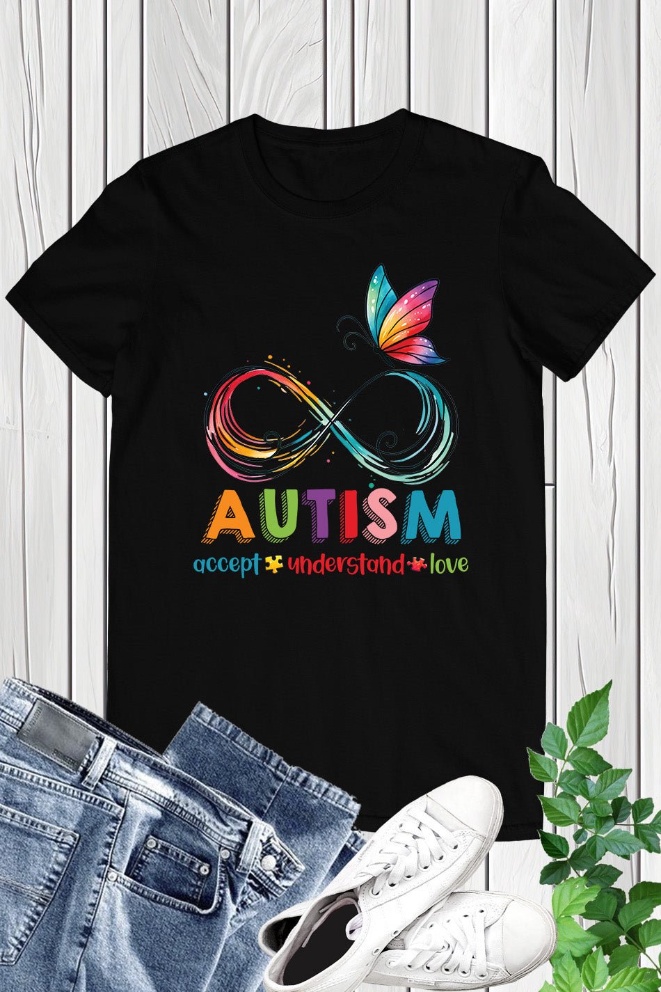Autism Accept Understand Love Retro Shirt
