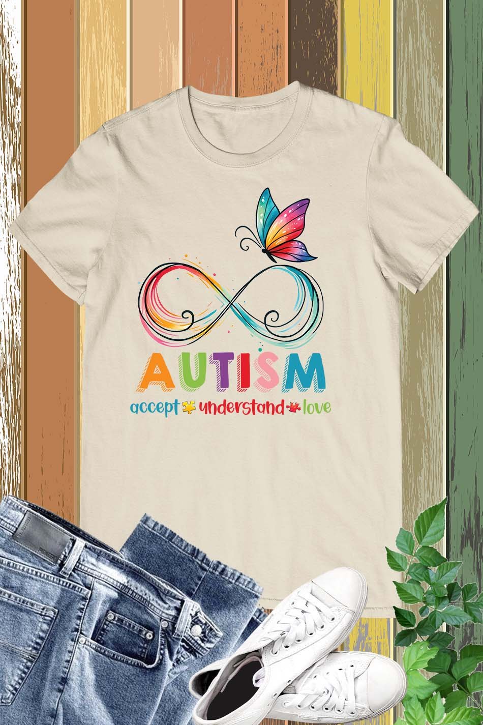 Autism Accept Understand Love Retro Shirt